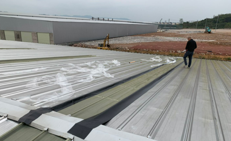 定海厂房屋面防水维修案例